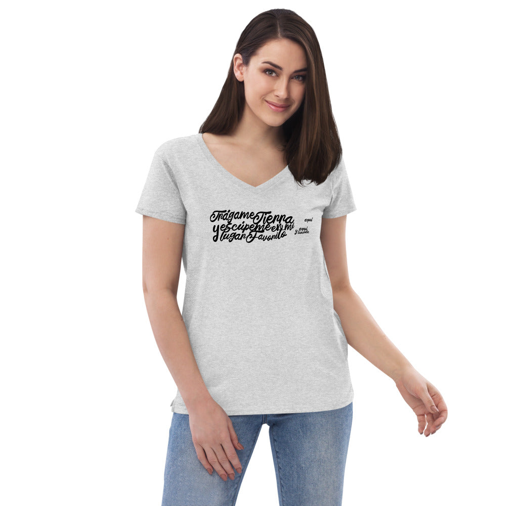 Tragame Tierra - Women’s recycled v-neck t-shirt