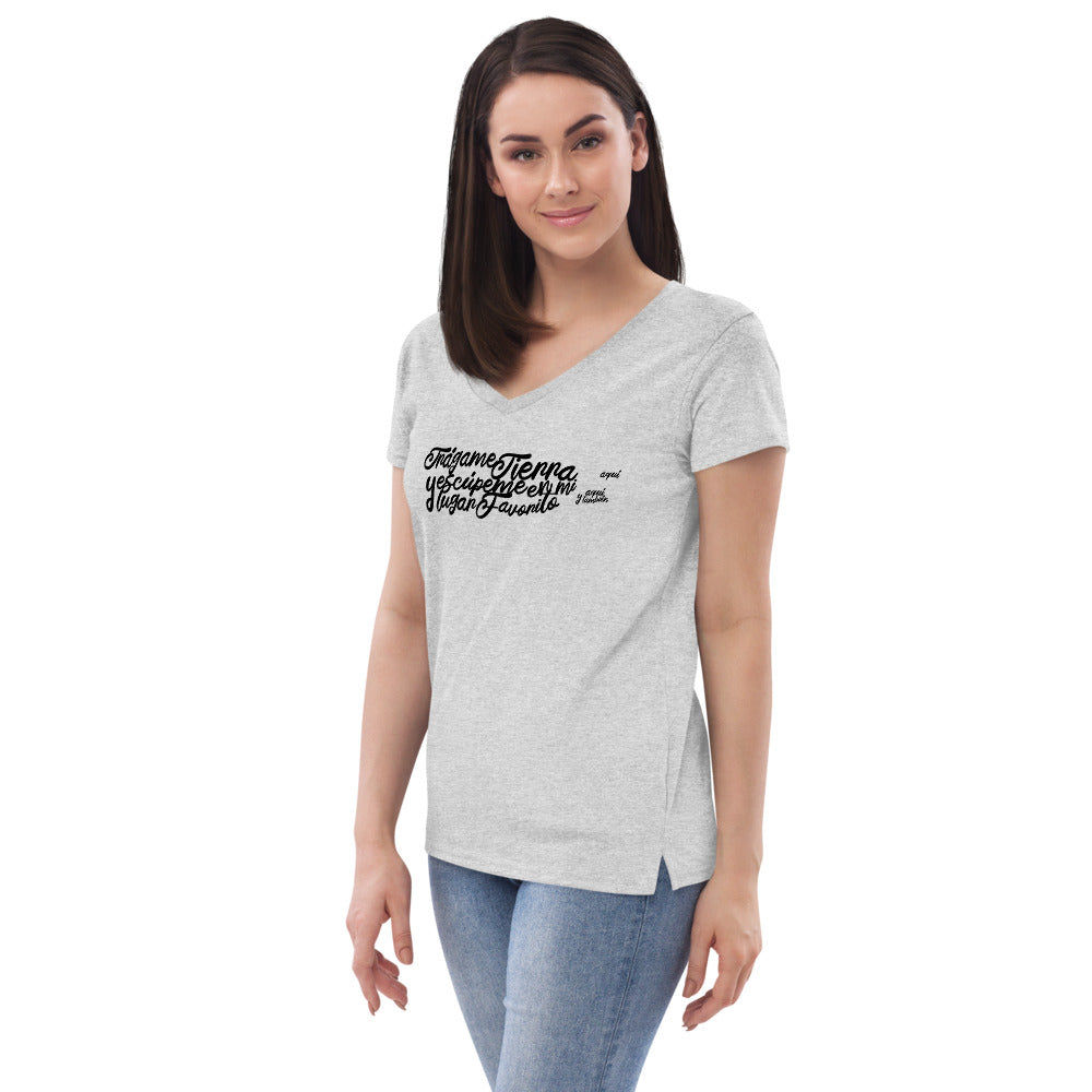 Tragame Tierra - Women’s recycled v-neck t-shirt